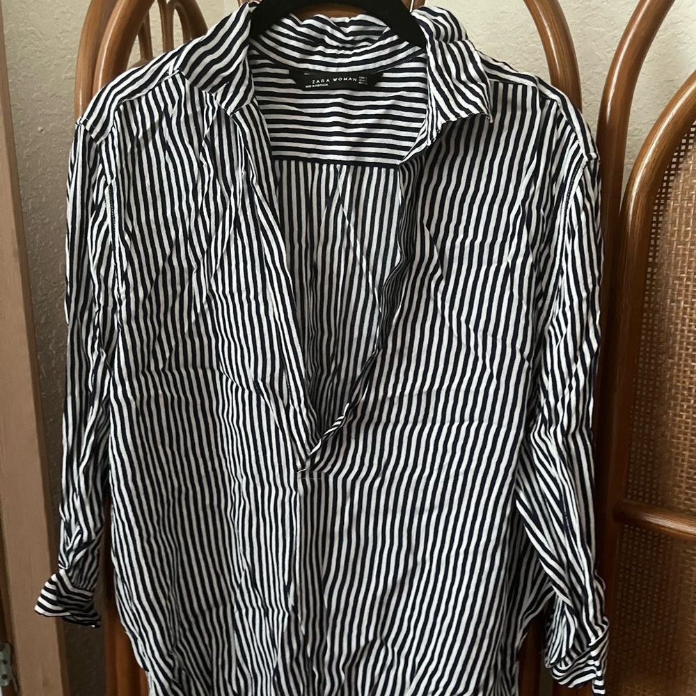 Zara pinstripe top